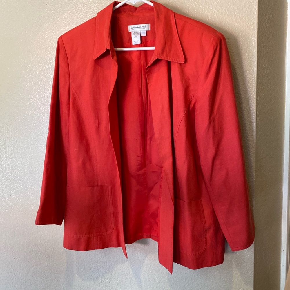 Cold water creek silk\linen blend suit jacket